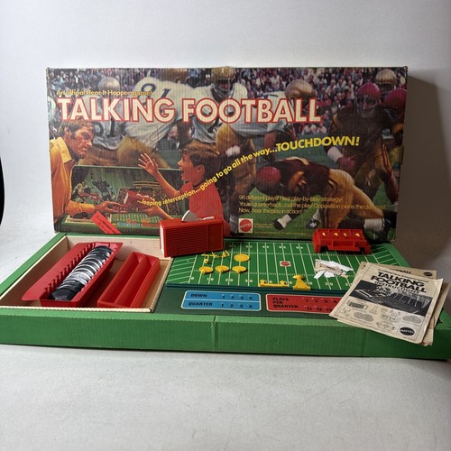 Mattel Talking Football 1971 - Sportscaster FUNKTIONIERT SUPER - 13 Schallplatten - komplett