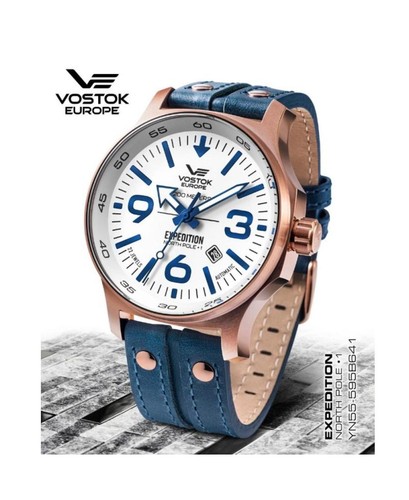 VOSTOK EUROPE Men Casual Watch Classic Dress White Dial Waterproof Round Sport D - Picture 3 of 5