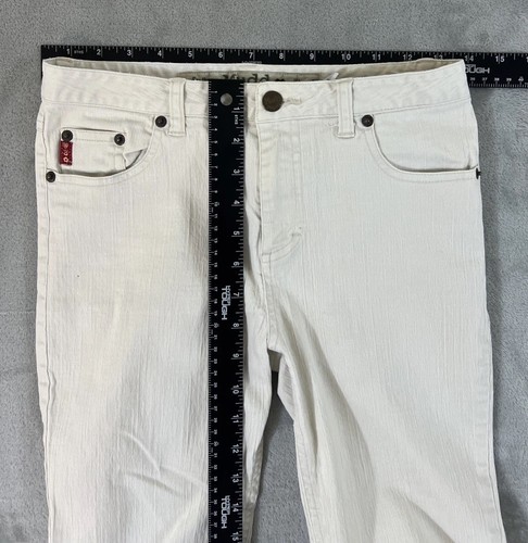 VTG Mudd Jeans Women Girls Size 14 Flare Leg Y2K 90s Bell Bottom White - Picture 3 of 7