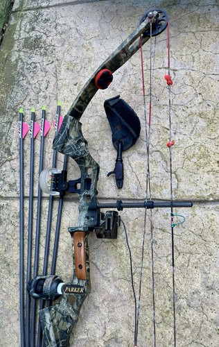 Parker Challenger 50-60# 23” RH Sight Drop Rest Arrows New String Loaded - Picture 6 of 10