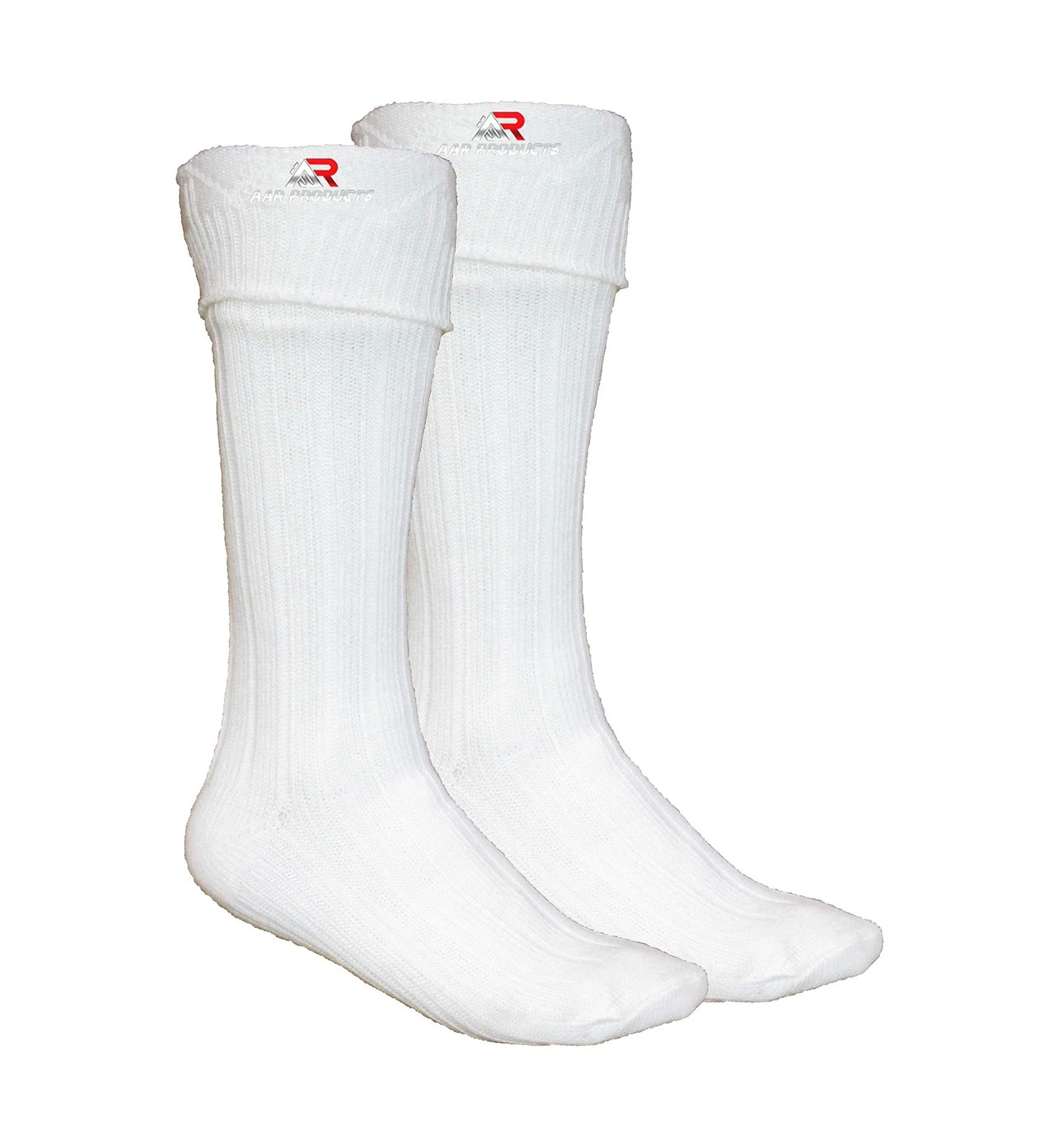 Scottish Highland Wear Wool Blend Hose Mens Socks Kilt Accessories White Small