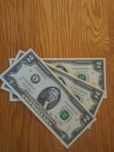 2009 $2 STAR NOTE LOT DALLAS DISTRICT (3) # K00205218-K00205220 UNC/GEM 512K RUN