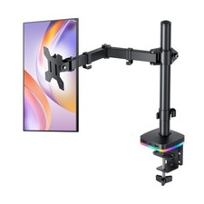 RGB Single Monitor Stand, Monitor Arm with 3 USB Ports, Chargin... FAST USA SHIP