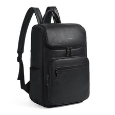 leather travel backpack for men and , flap top laptop backpack fits 17.0 inch...