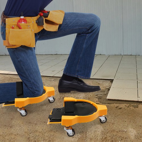 Rolling Knee Pads With 3wheels Flexible Sliding Knee Pads With Adjustable Straps - Picture 3 of 13
