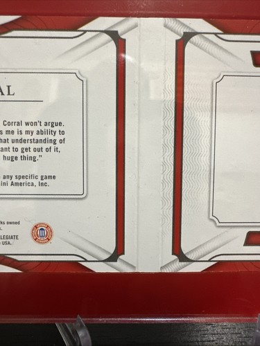 2022 Matt Corral National Treasures RPA Booklet #04/25 “Rebels” - Picture 14 of 16