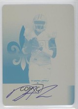 2012 Leaf Valiant Printing Plate Yellow 1/1 Dwight Jones #DJ1 Rookie Auto RC 0j6