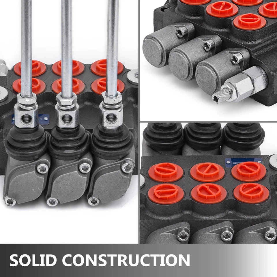 Hydraulic Monoblock 3 Bank 40 L/Min Lever Control Spool Valve Double Acting - Image 2 of 4