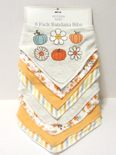 Modern Baby 8 Pack 2 Ply Bandana Bibs Fall Drooler Baby Bibs
