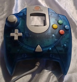 OFFICIAL Clear Blue HKT-7700 Controller for SEGA Dreamcast Console Game System