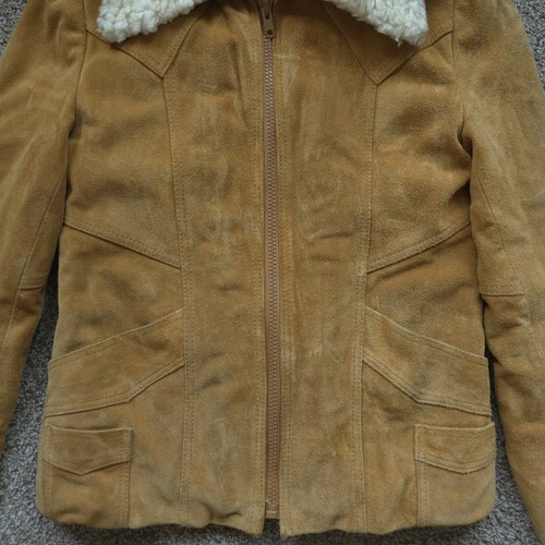 Vintage CHESS KING Leder Sherpa Mantel Jacke. Größe: 38 - Bild 5 von 20
