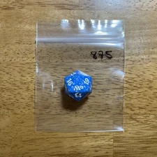 🎲 MTG d20 Spindown 20-sided Life Counter die dice - Magic 2012 - M12 - Blue 875