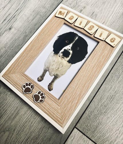 Personalisierter Hunde Bilderrahmen Geschenk Andenken Memorial Geburtstag Weihnachten Haustier Geschenk  - Bild 2 von 3