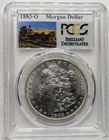 1883-O Morgan Silver Dollar in PCGS-Graded (BU) Stagecoach