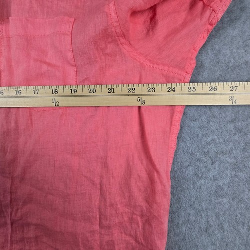 NWT Heritage Report Collection Shirt Mens Size XXL 100% Linen Coral Short Sleeve - Picture 13 of 16