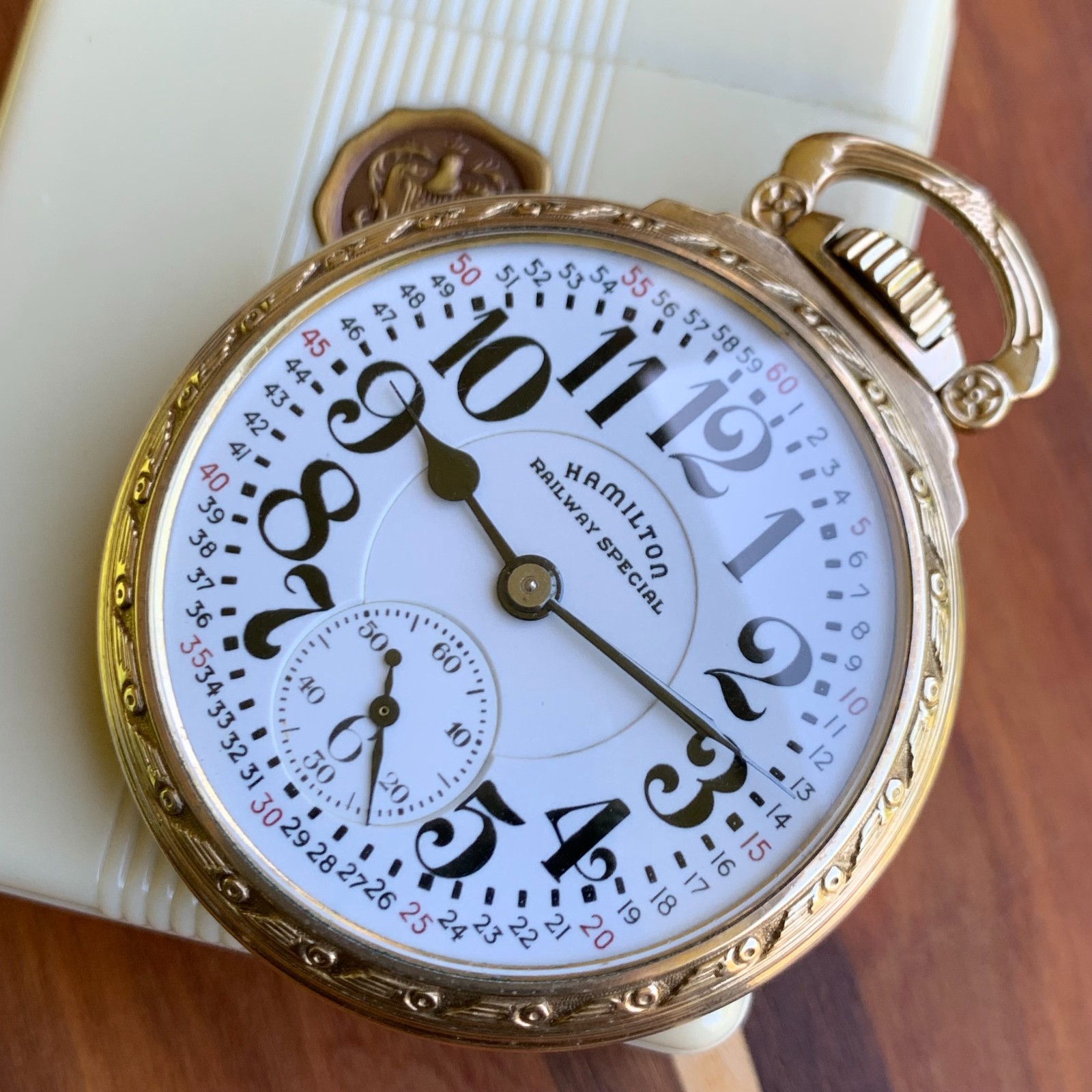 1951 Hamilton 950B Railway Special 16S 23 Jewels Pocket Watch - Mint w/ Box