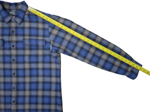 Campamento de esquí Ralph Lauren Heritage vintage para hombre talla L azul gris cuadros ombre - Imagen 5 de 7