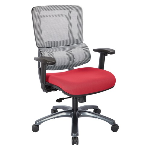 ProLine Vertical Grey Mesh Office Chair with Titanium Base - Picture 5 of 30