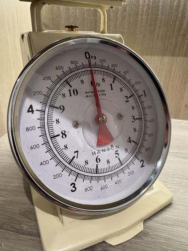 Hanson Mechanische Küchenwaage Creme 5kg/11lb mit Edelstahlschüssel Retro - Bild 4 von 7