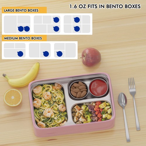 Salad Dressing Container To Go 6 Pack - 1.6 oz Small Containers with Lids for... - Picture 2 of 7