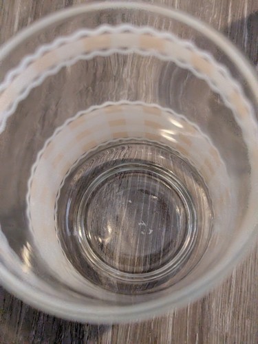 Libbey Yellow Country Gingham Check Tumblers 5" Drinking Glasses Set Of 4 Cups - Picture 9 of 13