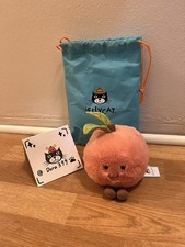 Jellycat Amuseables Peach   Authentic  Adorable Brand NWT New Version Dust Bag
