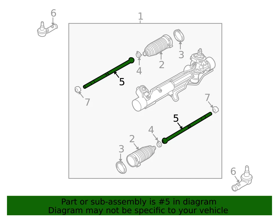 Genuine Ford 2009-2011 Focus Inner Tie Rod 9S4Z-3280-B - Image 3 of 3