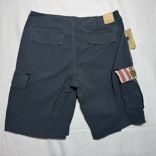 Denim & Supply Black Cargo Shorts D.S. USRL Waist: 34 - Picture 2 of 4