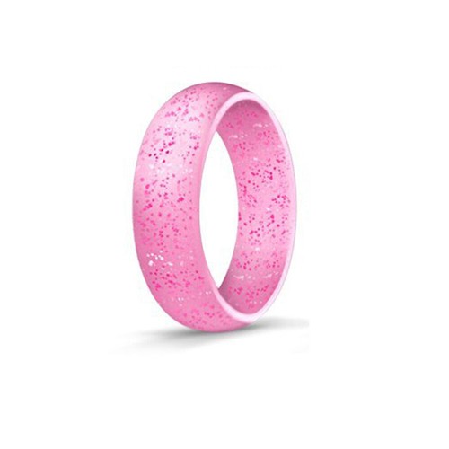 10 pezzi anello in silicone glitter da donna anelli in silicone scintillanti anelli sportivi da - Foto 11 di 11