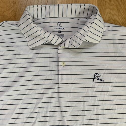 Camisa polo Rhoback para hombre XL rendimiento manga corta golf elástica lisa