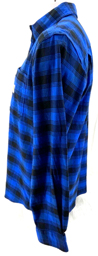 NEW Carhartt TW5945-M Rugged Flex Flannel LS Button Up Blue Plaid Shirt - Imagen 5 de 7
