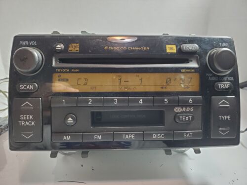 AS-IS OEM Toyota 86120-AA210 6 Disc CD / Cassette Tape Player Double DIN Stereo - Picture 3 of 17