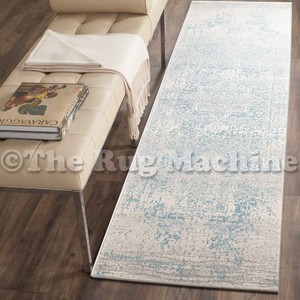 DEVINE BROWN BLUE VINTAGE MEDALLION STYLE TRADITIONAL HALL RUNNER 80x300cm *NEW*