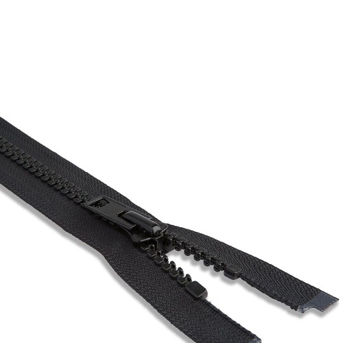 80cm Vislon Kunststoff Motorrad Reißverschluss teilbar Extra Stark - schwarz - Bild 3 von 3