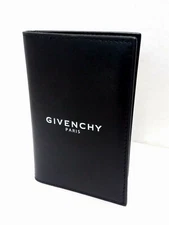 GIVENCHY Black Slim Bifold Italian Leather Card Case Wallet