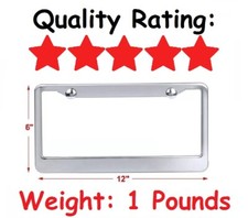Very High Quality Made Strong Stainless Steel License Plate Frame Chrome Shine