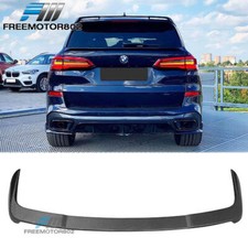 Fits 19-25 BMW G05 X5 HM Style Carbon Fiber Print Rear Roof Spoiler Wing ABS