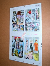 Comic Production Art Color Separation Transparency Eclipse Comics DNAgents 15x23