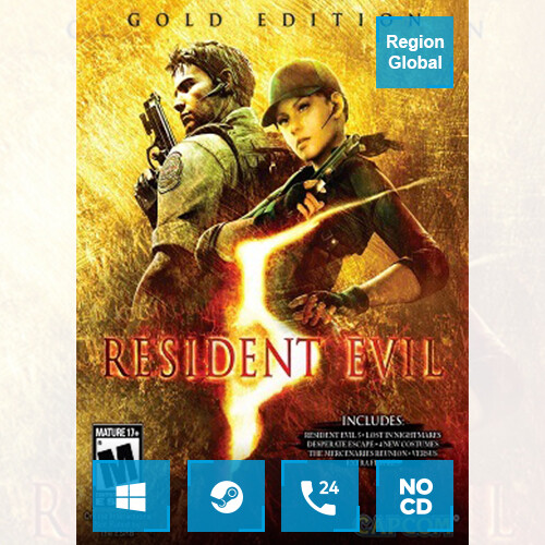 Resident Evil 5 Gold Edition para juego de PC Steam Key Región Libre - Imagen 1 de 1