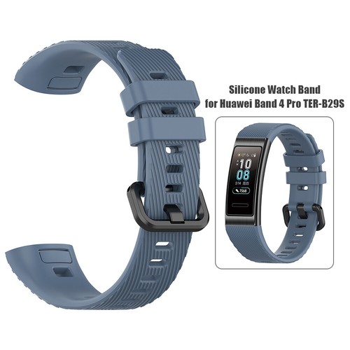 Silicone Watchband Bracelets Strap w/Buckle for Huawei Band 4 Pro TER-B29S - Picture 20 of 33