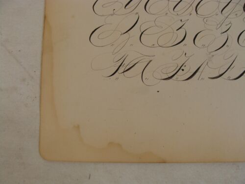 Antique 1910 Peter Haverly Brooks Folk Art Calligraphy Drawing 17 - Picture 7 of 7