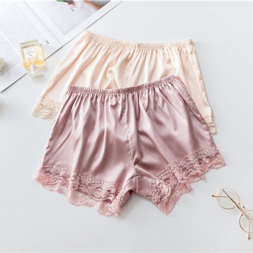 Damen Kunstseide Slips Spitze Satin Boxer dünne Sicherheitsshorts Unterwäsche atmungsaktiv - Bild 2 von 19