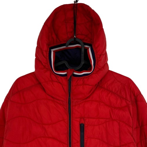 SUPERDRY SPORTSWEAR INTERNATIONAL Orange Hooded Padded Jacket Coat Size M - Picture 2 of 12