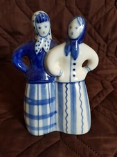 Russische Porzellanfigur Zwei Frauen Gshel Gzhel UdSSR USSR sowjetisch Russland