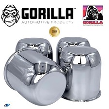 Set 4 Gorilla Universal Chrome Push Thru 5 Lug Wheel Center Cap 3.25 Od Steel Set 4 Gorilla Universal Chrome Push Thru 5 Lug Wheel Center Cap 3.25 Od Steel
