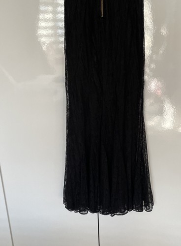 Dolce Gabbana Full Lace Silk Long Dress Black Evening Elegant - Picture 7 of 19