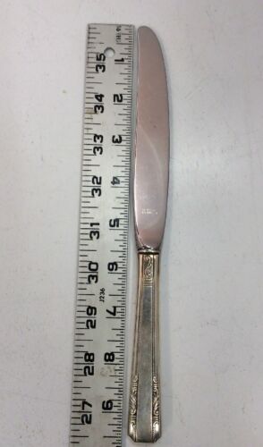 "Cuchillo vintage Wallace hoja de acero inoxidable plato plateado mango 9,5"" KitchenGnu" - Imagen 8 de 12