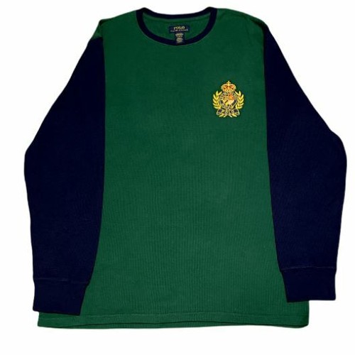 POLO RALPH LAUREN PARA HOMBRE 2XL AZUL GRIS GOFRE TÉRMICO L/S EQUIPO CON CAMISETA CREST - Imagen 33 de 38
