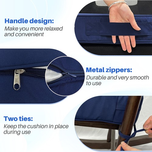 Outdoor Chair Cushions Waterproof Deep Seat and Backrest Cushion Set for Patio - Picture 15 of 37