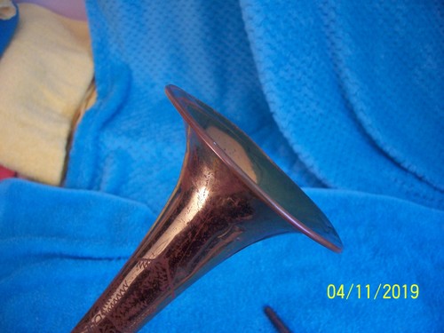 50's Croydon Cornet Brass finish tweed case plays OK as is Holton Stencil ? W/MP - Picture 8 of 11